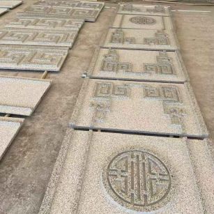 安徽 白麻花岗岩外墙立面雕刻板