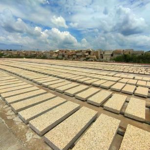 安徽 黄金麻荔枝面花岗岩石材地铺石防护中