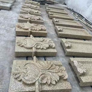 安徽 黄金麻花岗岩别墅外墙雕刻板