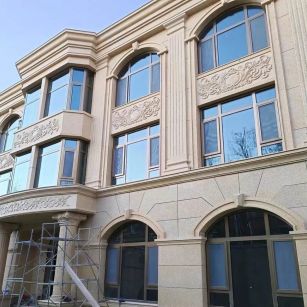 安徽 黄金麻花岗岩别墅外墙干挂