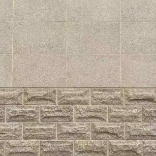 安徽 黄金麻自然面蘑菇石配荔枝面干挂