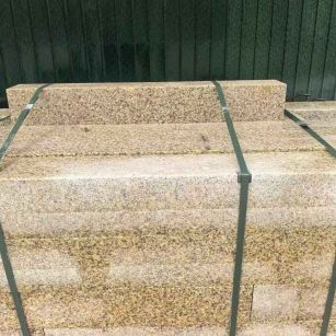 安徽 黄金麻花岗岩石材机切面栏杆料半成品
