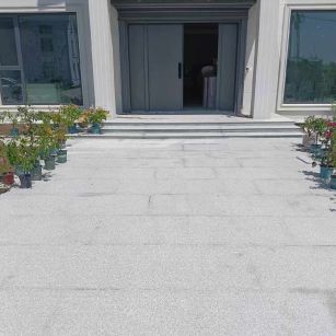 安徽 芝麻白花岗岩地铺石地面铺装