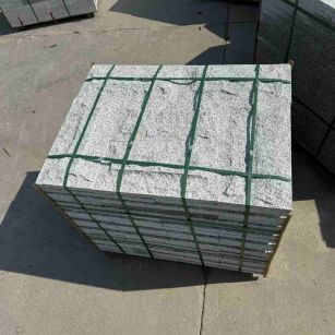 安徽 白麻花岗岩石材自然面蘑菇石成品