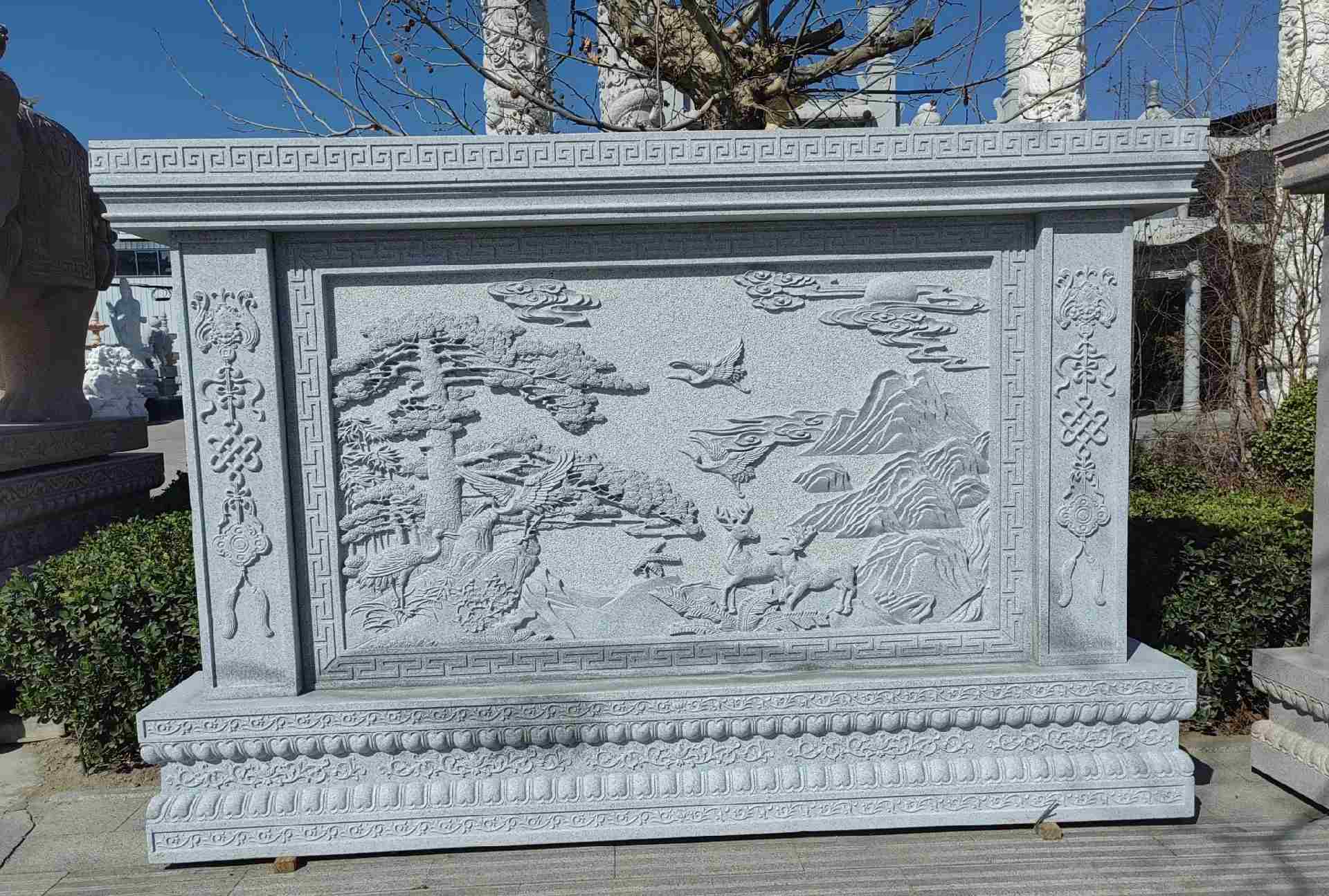 安徽 芝麻白大型照壁，屏风，影壁