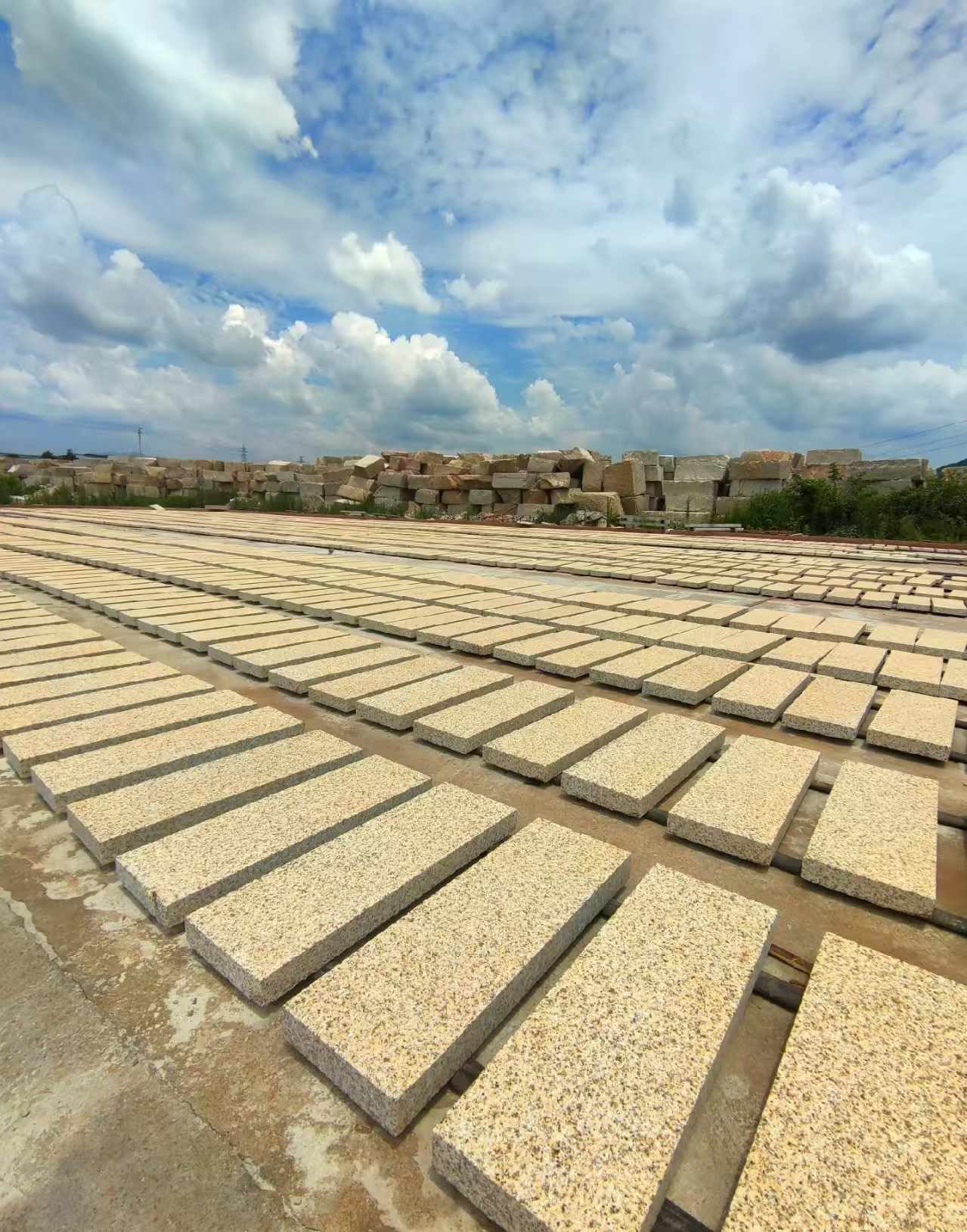 安徽 黄金麻荔枝面花岗岩石材地铺石防护中