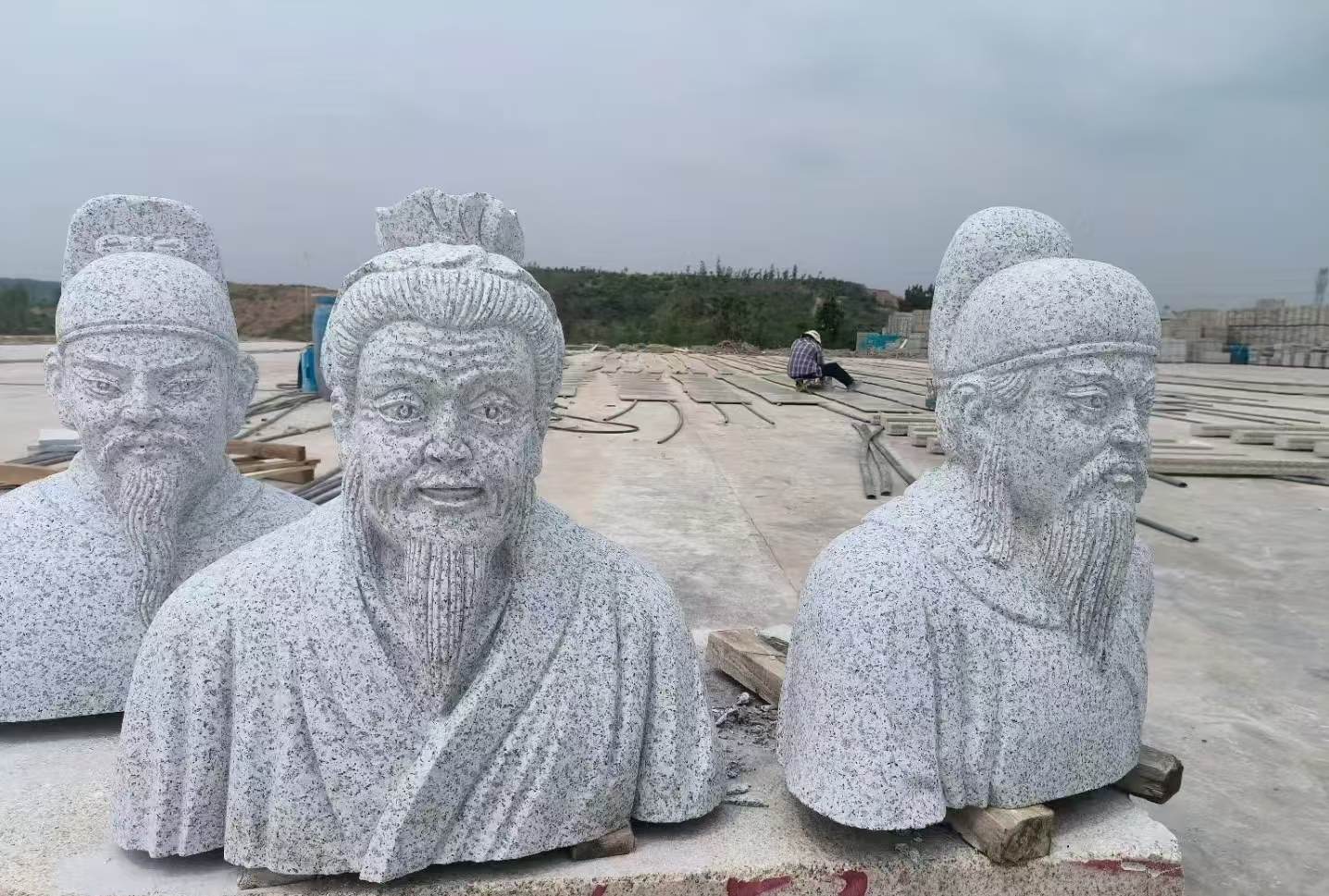 安徽 白麻花岗岩石材人物立体雕刻