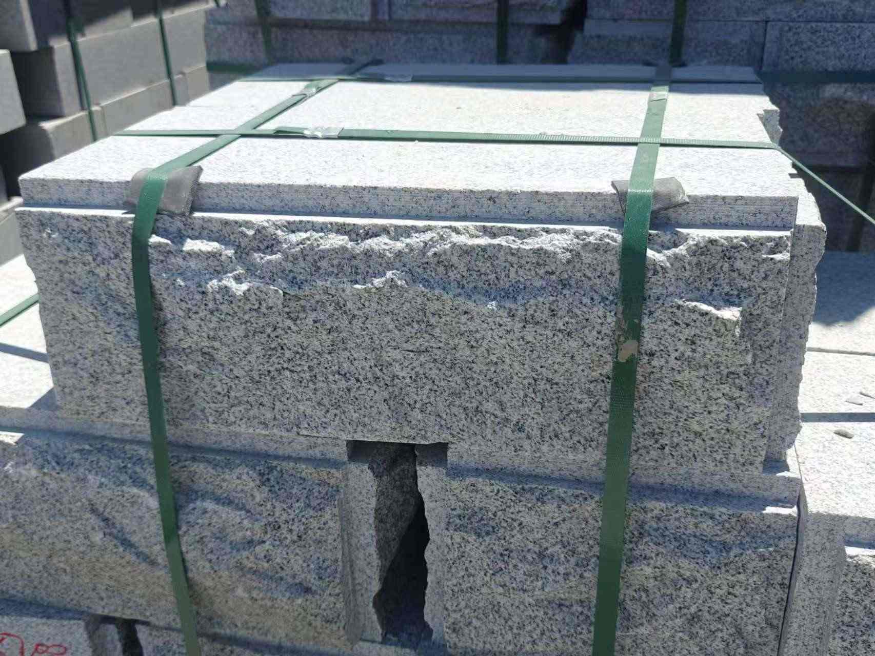 安徽 芝麻白花岗岩自然面成品