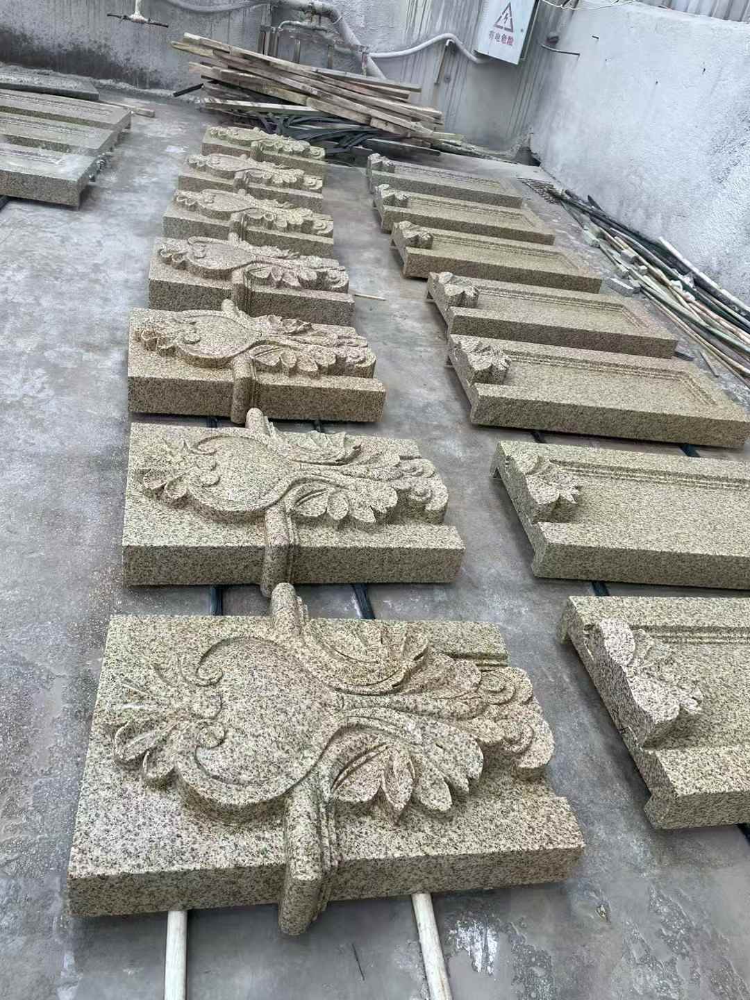 安徽 黄金麻花岗岩别墅外墙雕刻板