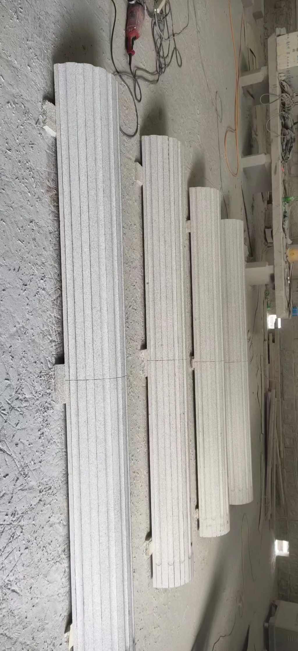 安徽 花岗岩厂家带你看白麻花岗岩门楼大柱柱皮